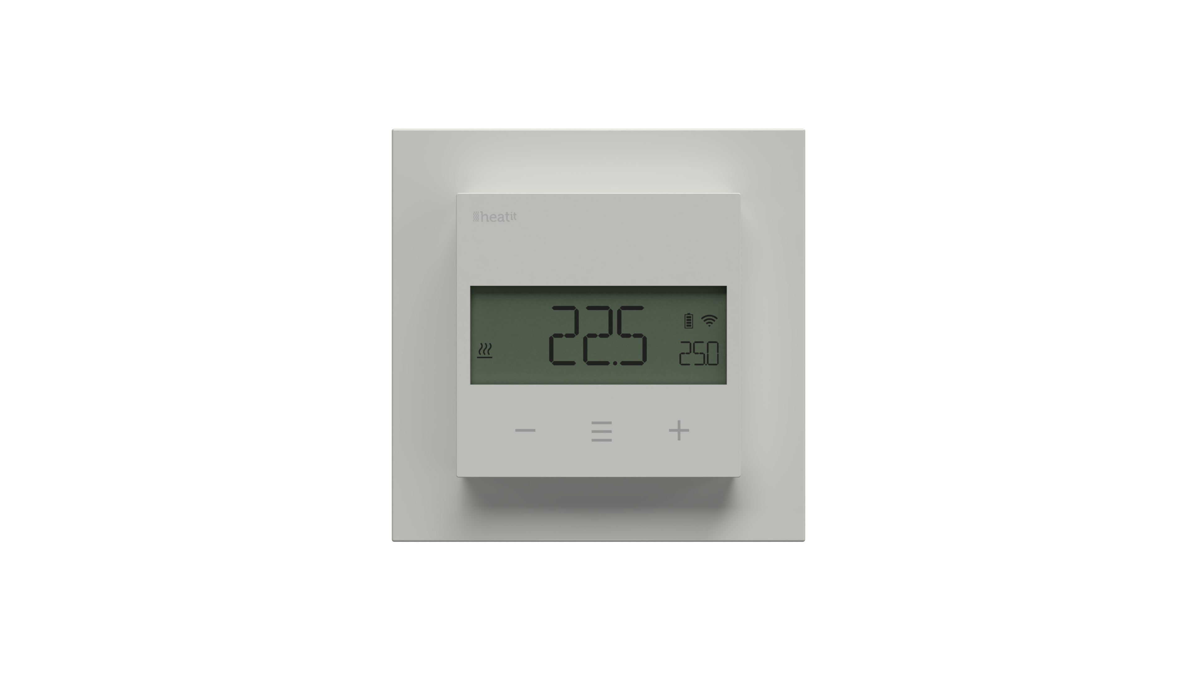 Heatit Z-Temp3 White RAL 9003 Battery Operated Z-Wave Thermostat
