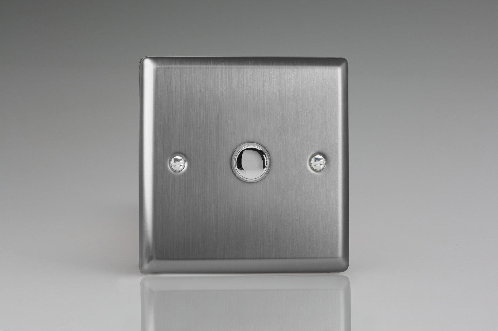 Push-to-Make Momentary Switch - Brushed Steel
