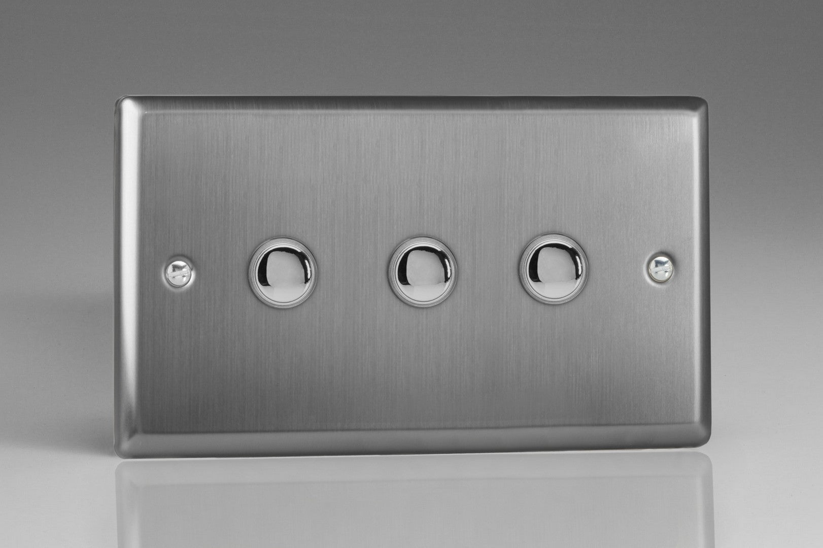 Push-to-Make Momentary Switch - Brushed Steel