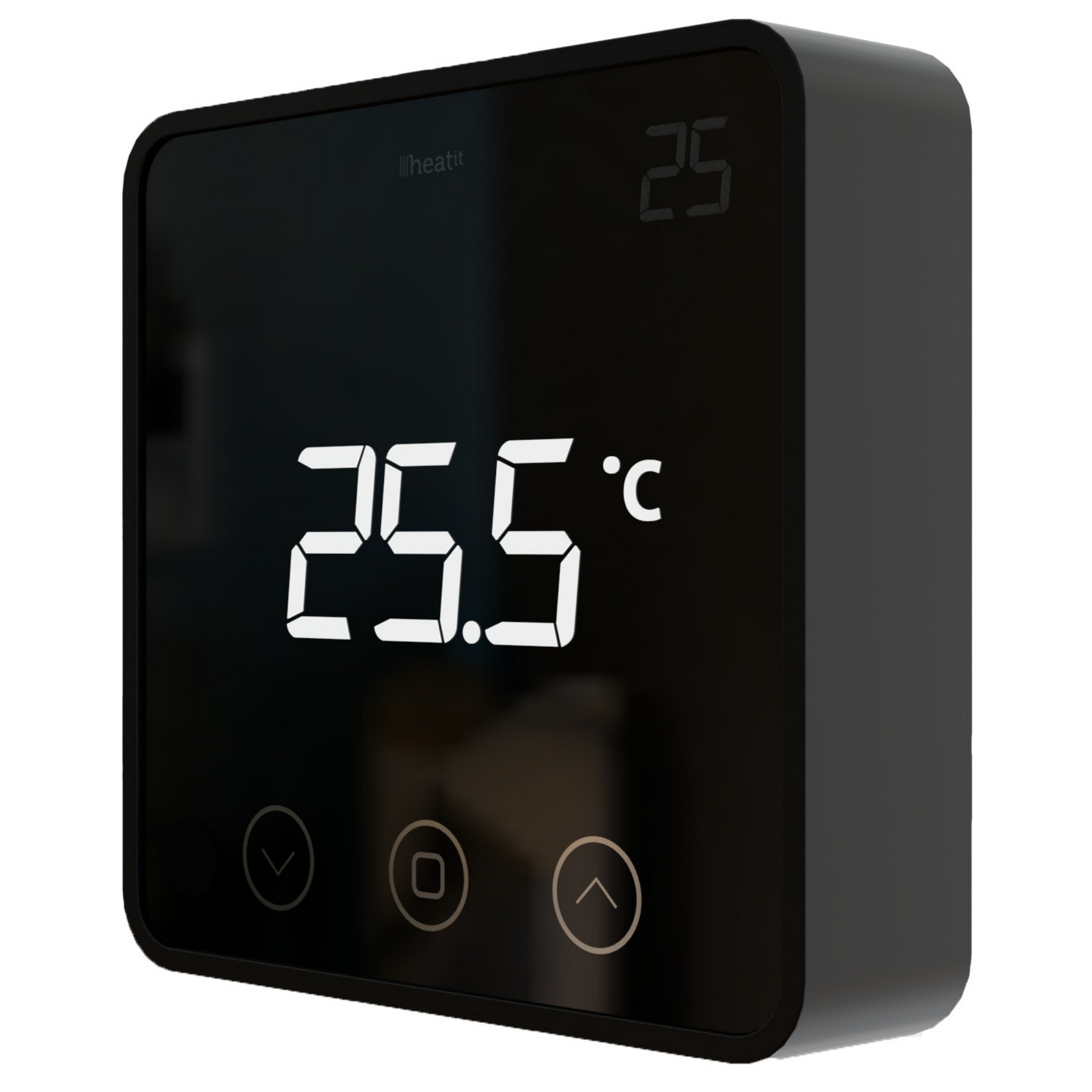 Heatit Z-Temp2 Black Z-Wave Battery Operated Temperature Sensor