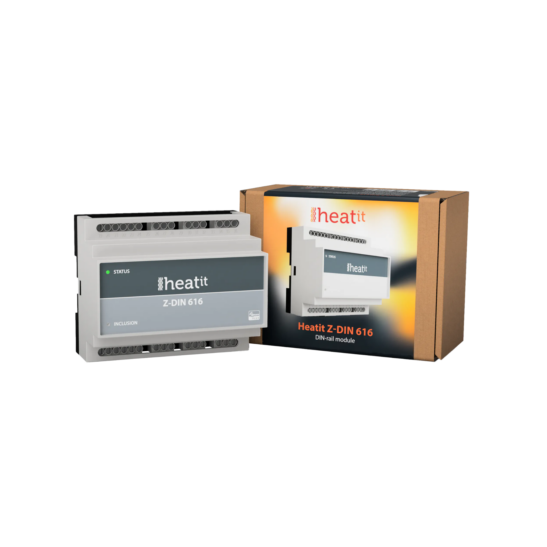 Heatit Z-DIN 616 6x16A Z-Wave relay for DIN rail