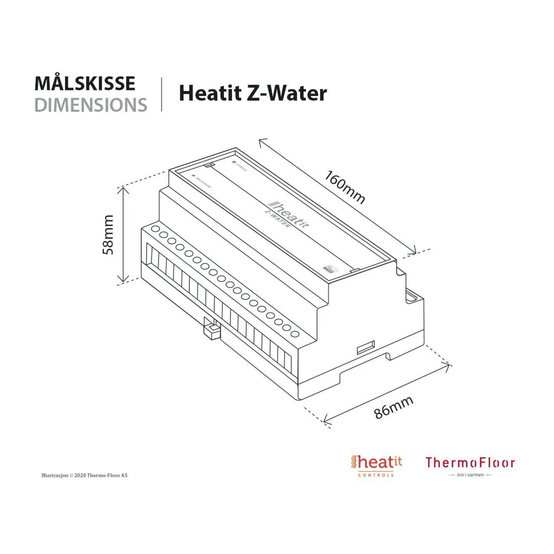 Heatit Z-Water Z-Wave Wet Underfloor Heating Controller