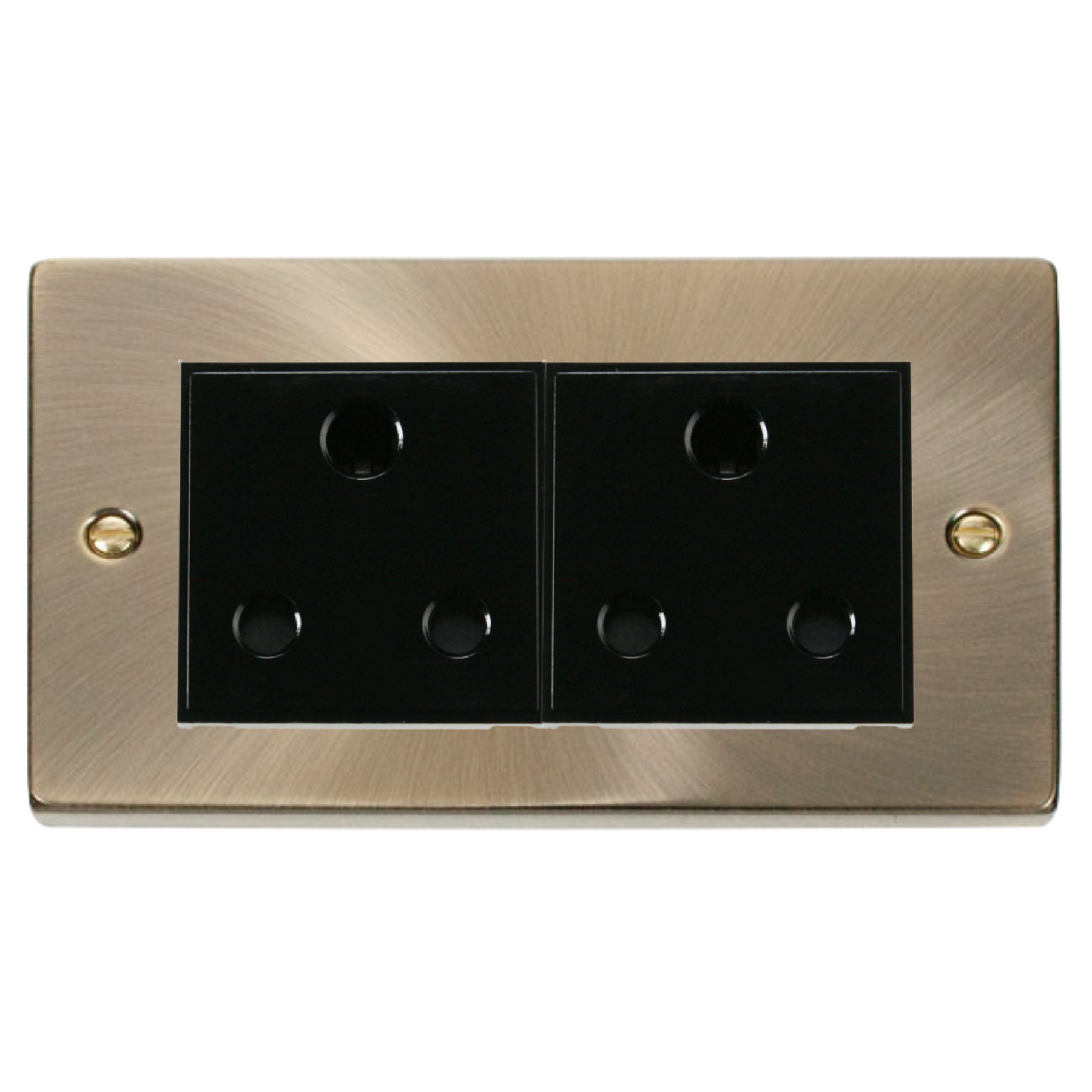 Z-Wave Smart Dimmer Socket - 2 Gang - Antique Gold