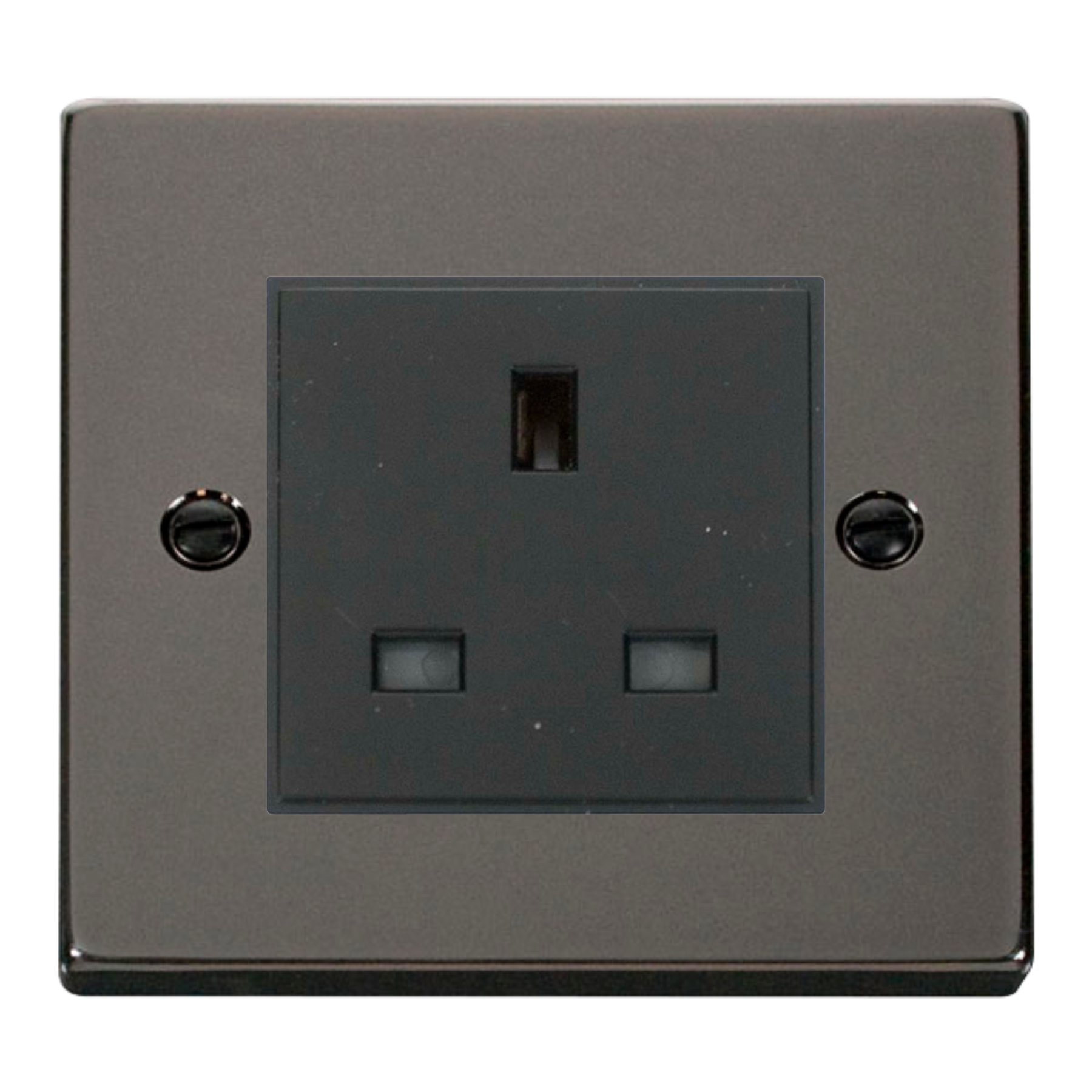 Z-Wave UK Smart Socket - 1 Gang - Black Nickel