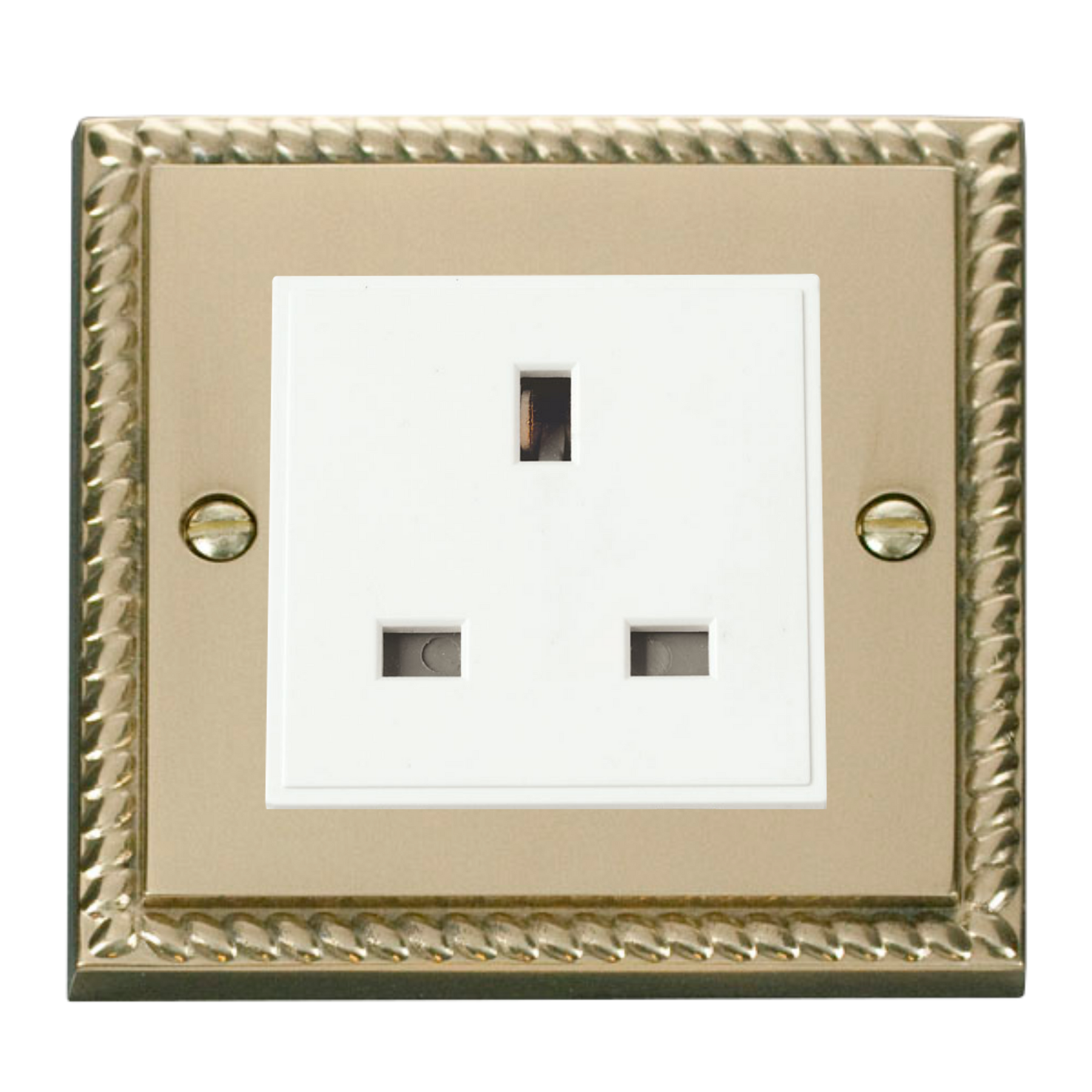 Z-Wave UK Smart Socket - 1 Gang - Georgian Brass