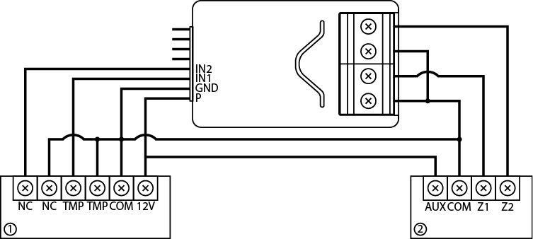 FIBARO Smart Home Implant, make electrical sensors smart, installation diagram 2