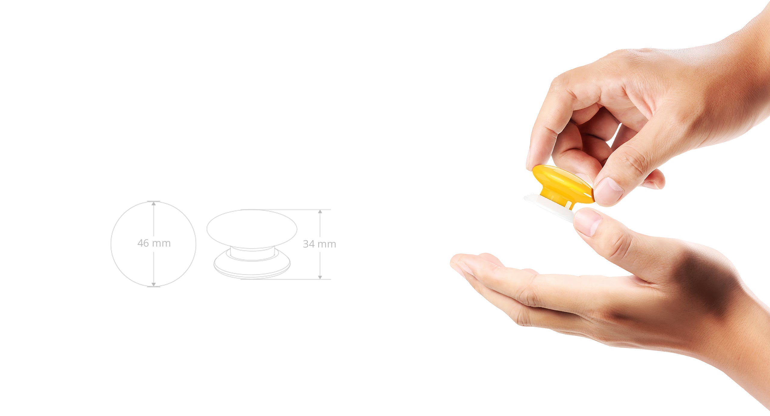 46mm x 34mm Dimensions Smart Home Button Controller