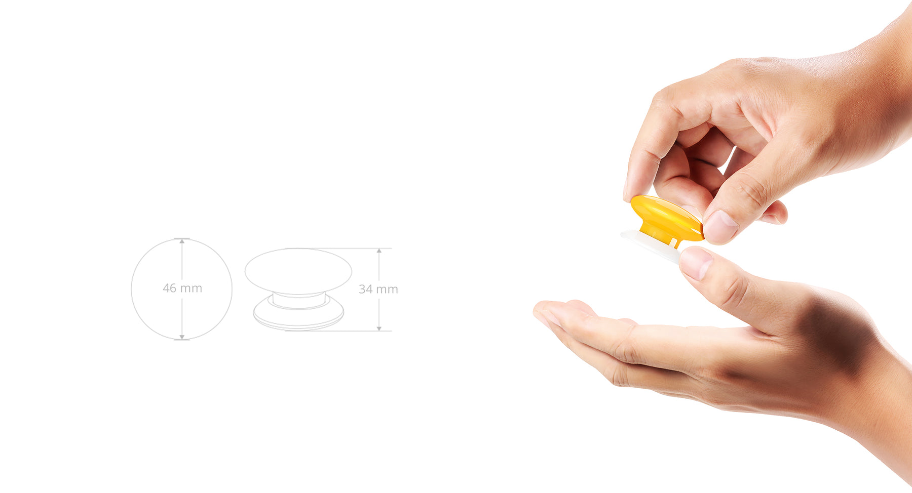 46mm x 34mm Dimensions Smart Home Button Controller