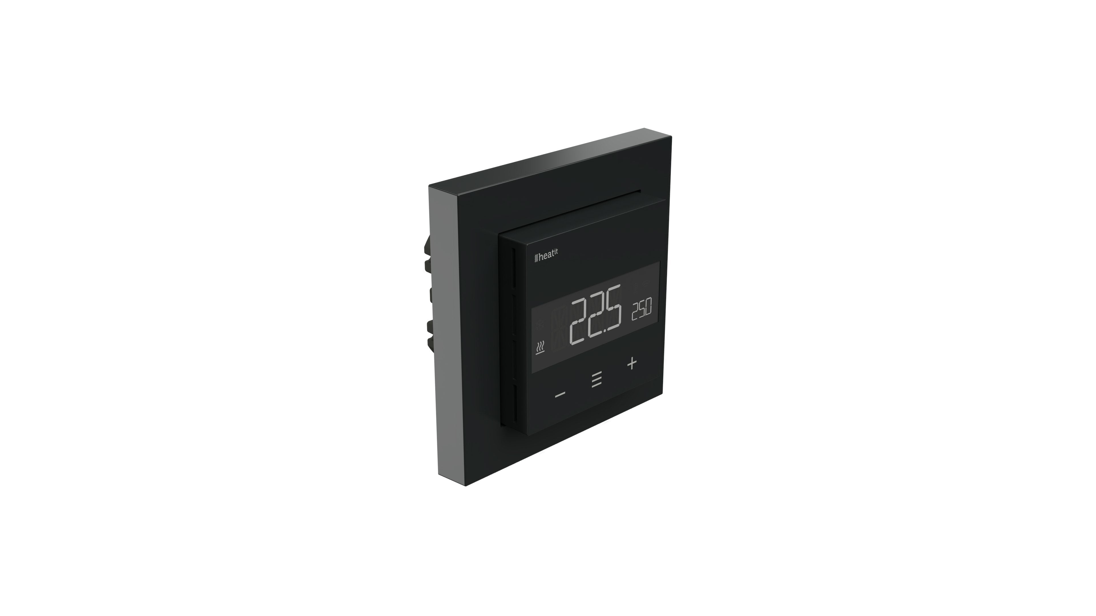 Heatit Z-TRM6 Black Z-Wave Electric Heating Thermostat 3600W 16A
