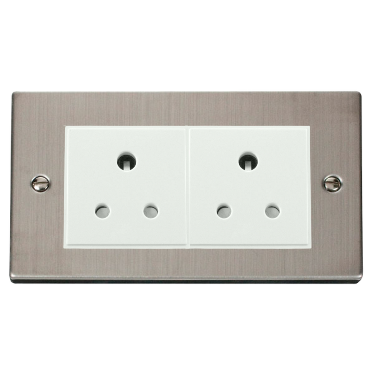Z-Wave UK Dimmer Socket - 2 Gang - Stainless Steel