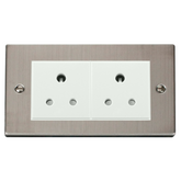 Z-Wave UK Dimmer Socket - 2 Gang - Stainless Steel