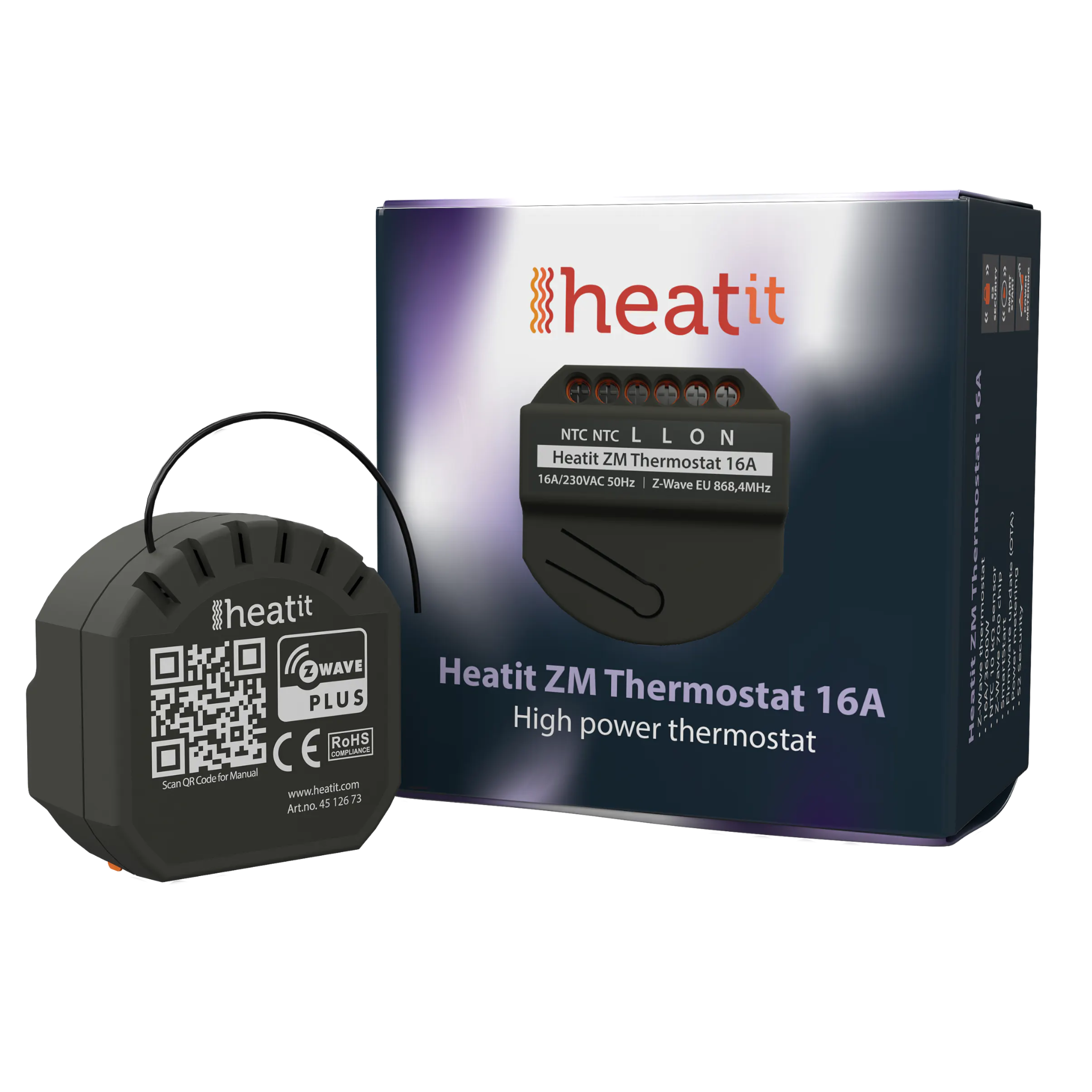 Heatit ZM Thermostat 16A incl. sensor 10kOhm