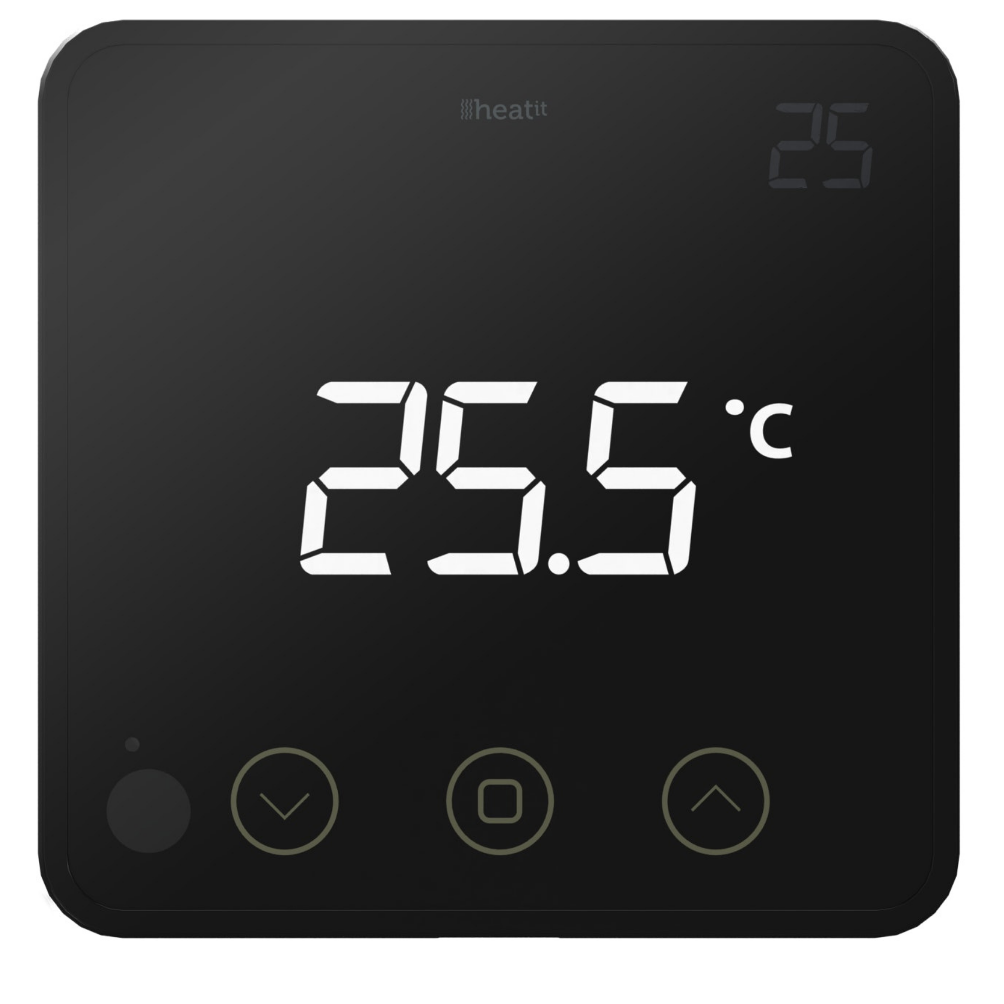 Heatit Z-Temp2 Black Z-Wave Battery Operated Temperature Sensor