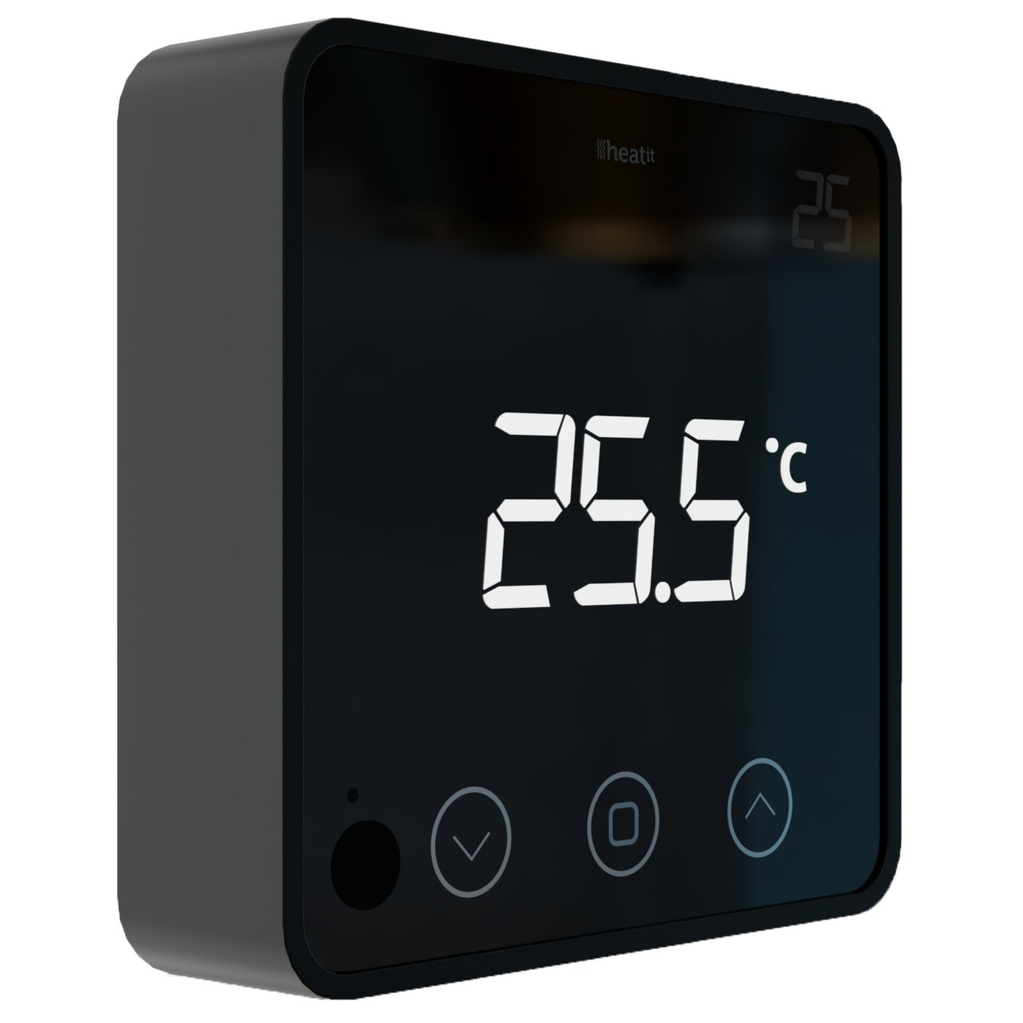 Heatit Z-Temp2 Black Z-Wave Battery Operated Temperature Sensor