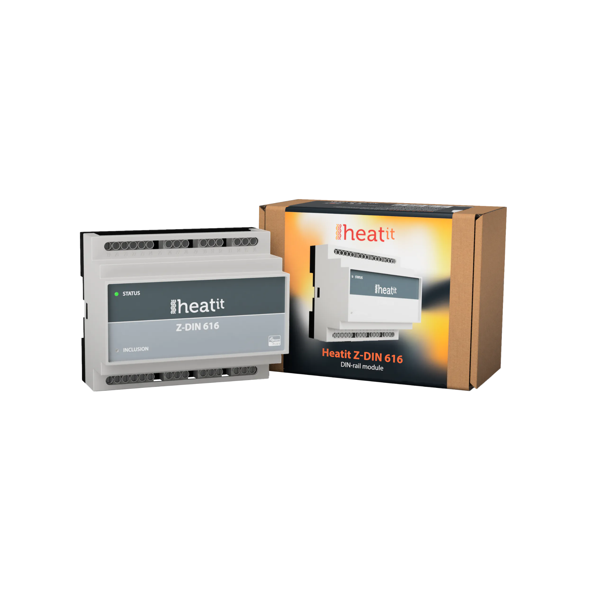 Heatit Z-DIN 616 6x16A Z-Wave relay for DIN rail