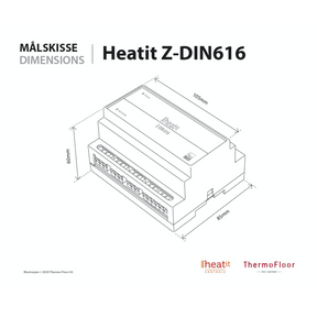 Heatit Z-DIN 616 6x16A Z-Wave relay for DIN rail