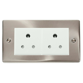 Z-Wave UK Dimmer Socket - 2 Gang - Satin Chrome