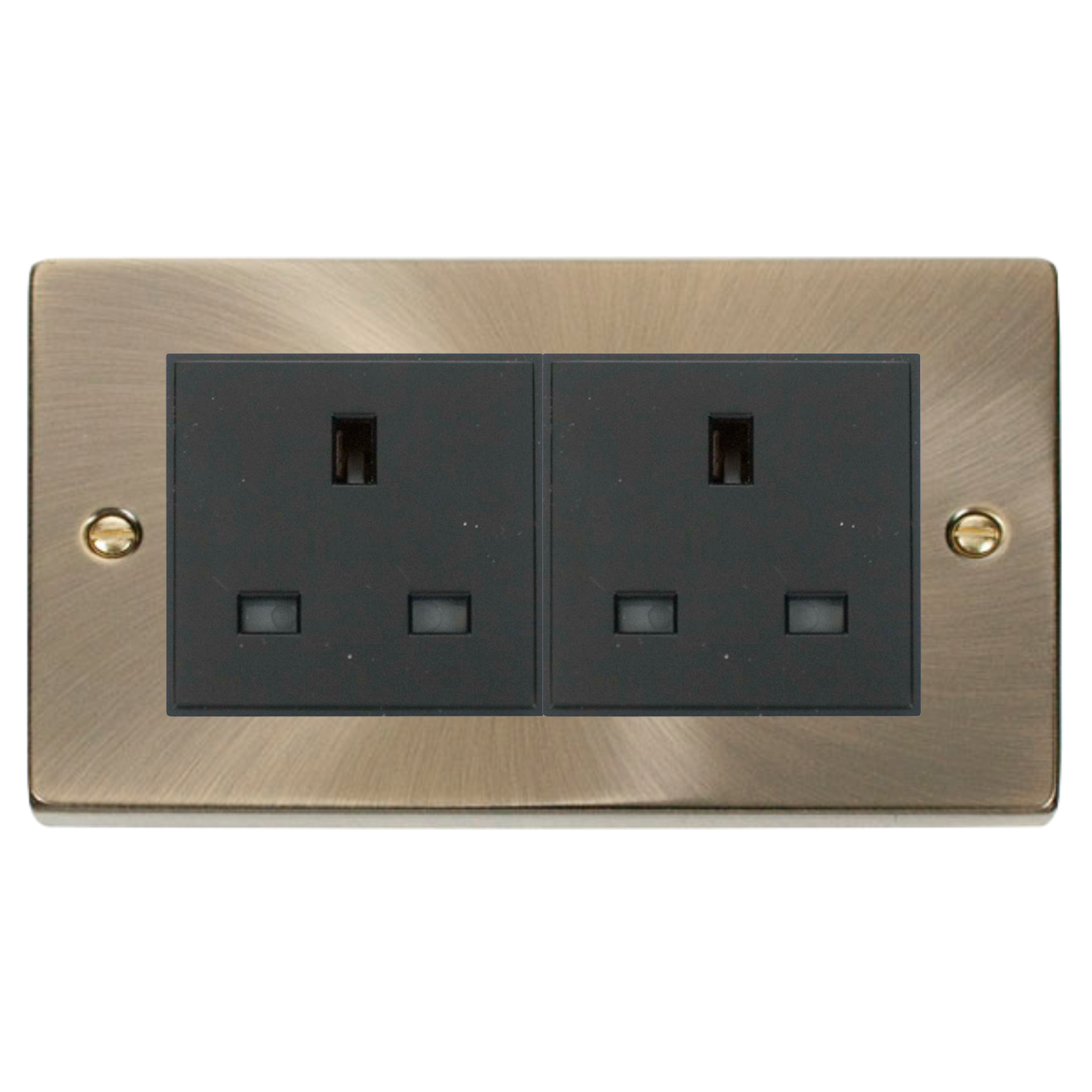 Z-Wave UK Smart Socket - 2 Gang - Antique Gold