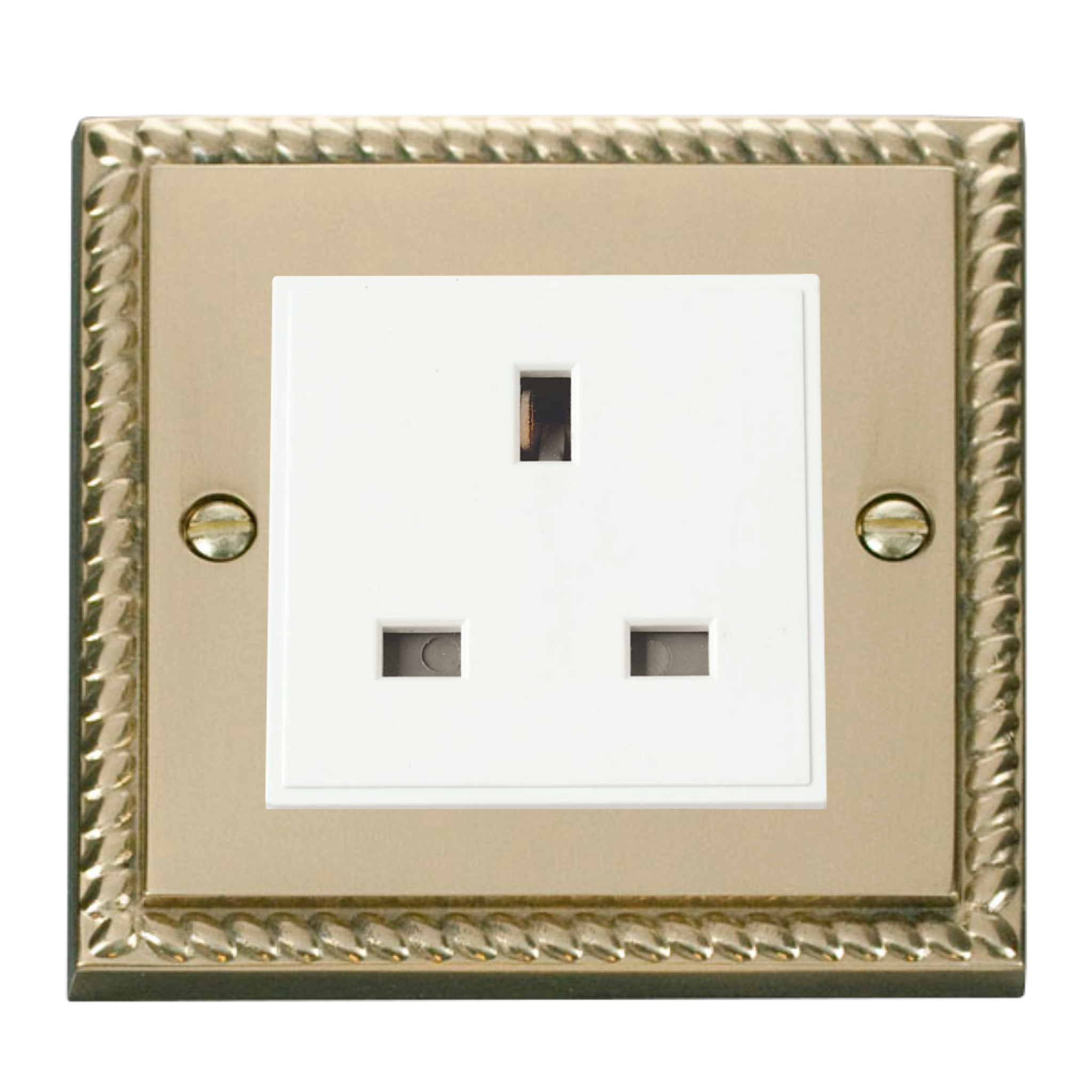 Z-Wave UK Smart Socket - 1 Gang - Georgian Brass