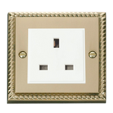 Z-Wave UK Smart Socket - 1 Gang - Georgian Brass