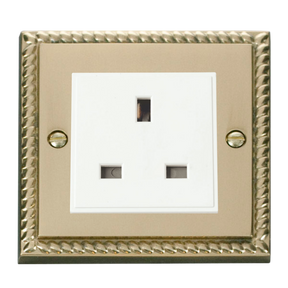 Z-Wave UK Smart Socket - 1 Gang - Georgian Brass