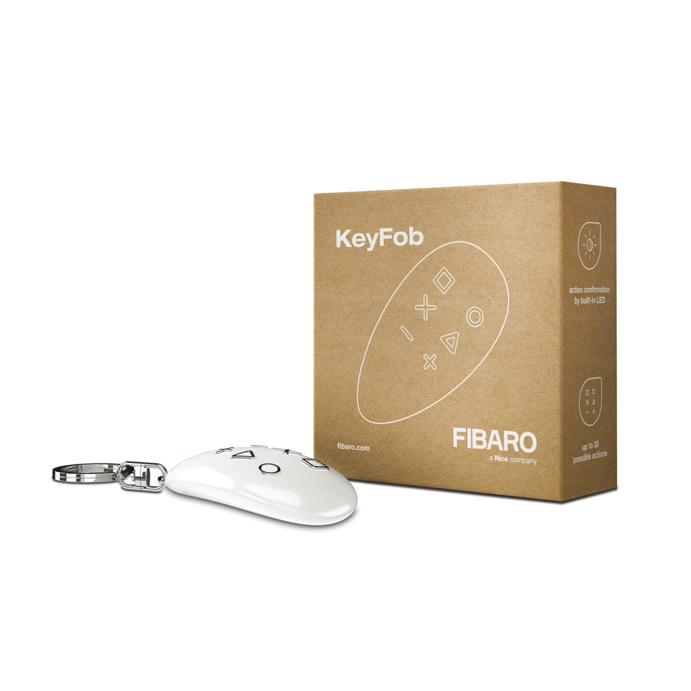 FIBARO Smart Home programmable key fob with packaging