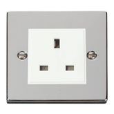 Z-Wave UK Smart Socket - 1 Gang - Polished Chrome