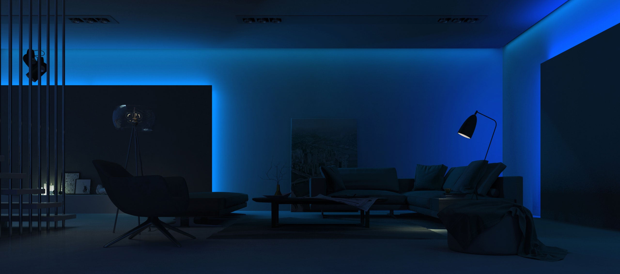 FIBARO RGBW Smart Home Lighting Controller blue light