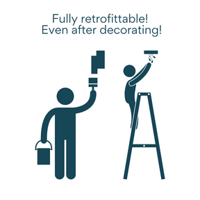 Fully retrofittable, even after decorating!